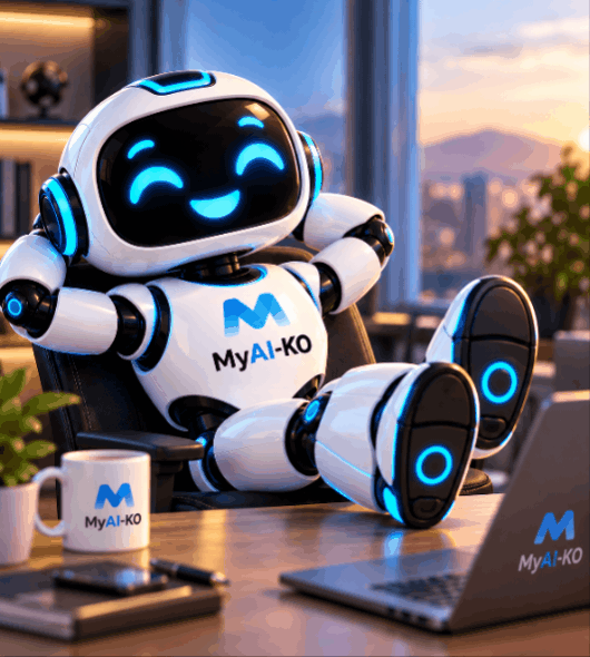 MyAI-KO animated robot mascot